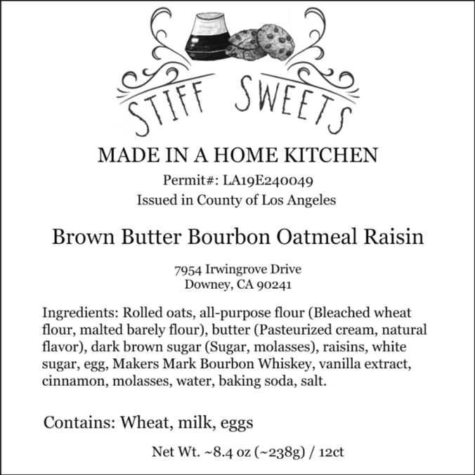 Brown Butter Bourbon Oatmeal Raisin