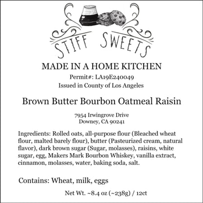 Brown Butter Bourbon Oatmeal Raisin