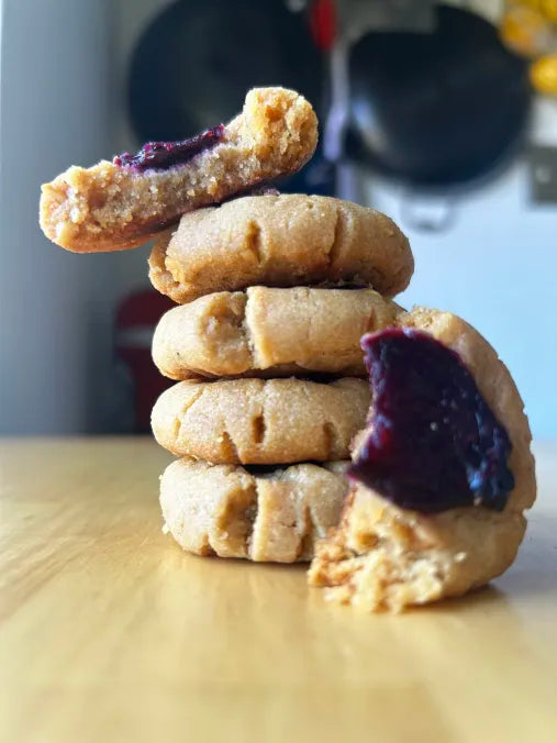 PB Whiskey w/ Blueberry Compote Cookies