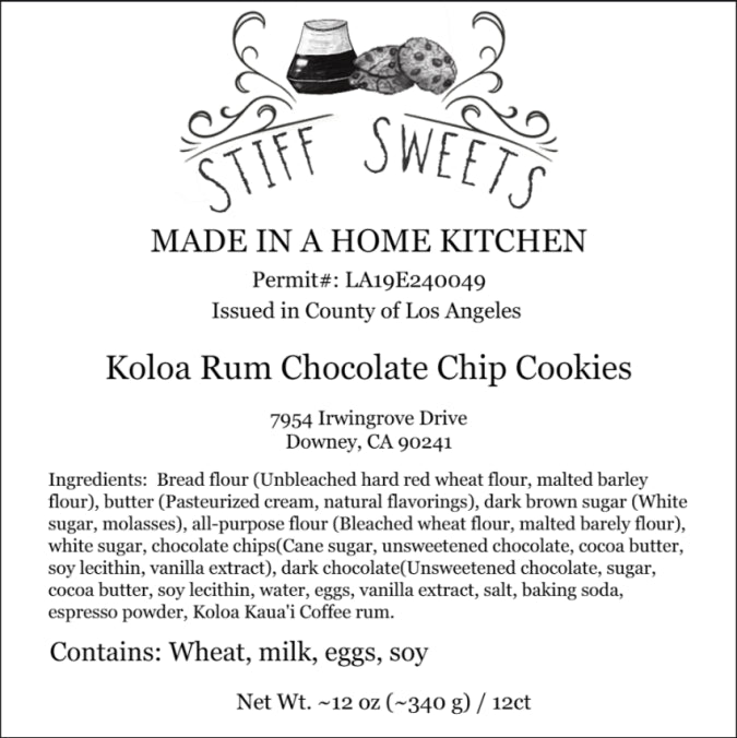 Koloa Rum Chocolate Chip Cookies